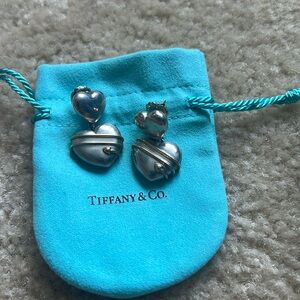 Tiffany & Co Elsa Peretti Heart Earrings Sterling silver & gold